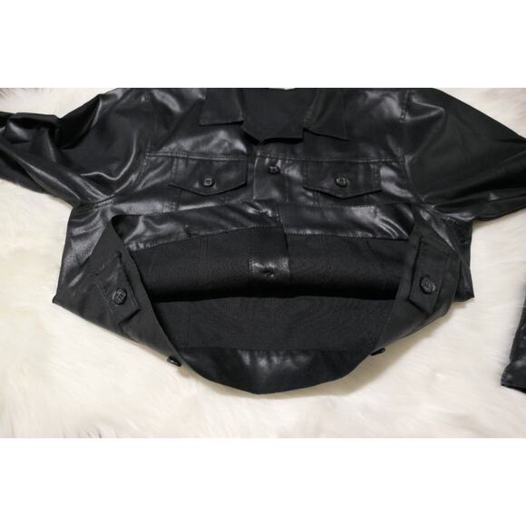 Vintage 90s LIQUID CLOTHING Polyester Shimmery Lightweight Jacket Women Large - Picture 8 of 11